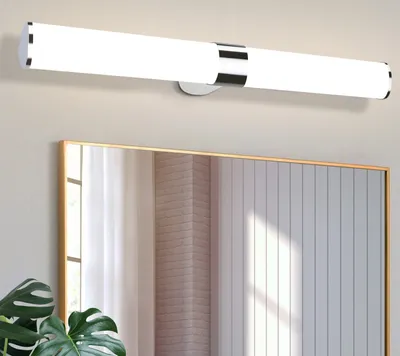 Produktbild von ZMH LED Spiegelleuchte 15W 60CM Chrom  Wasserdicht IP44 Wandleuchte Neutralweiß 4000K Feuchtraumleuchte für Badezimmer Keller Küche Badschrank