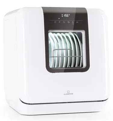 Image de Klarstein Mini Lave Vaisselle de 3 Couvert, Lave-vaisselles Silencieux, 7 Programmes de Lavage, Petit Lave-vaisselle de Table Compact, Lave vaisselle Portable, Facile à Installer pour Maison, Bureau
