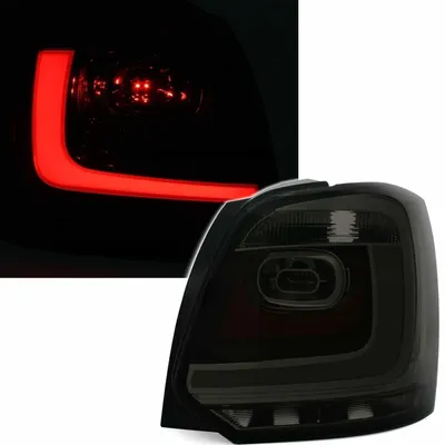 Für VW Polo 6R ab 2009-03/2014 LED Rückleuchten Heckleuchten Schwarz Smoke in der Farbe Schwarz von AD TUNING GmbH & Co. KG