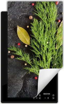 Immagine prodotto di DarHaus Piastra di copertura per fornelli 1 pezzo 30x52 cm Tappetino antiscivolo Roll-up, ardesia - Spezie