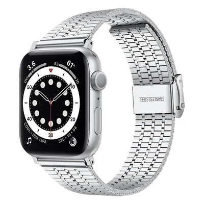 Produktbild von Strap-it Apple Watch 8 Edelstahlarmband (Silber)