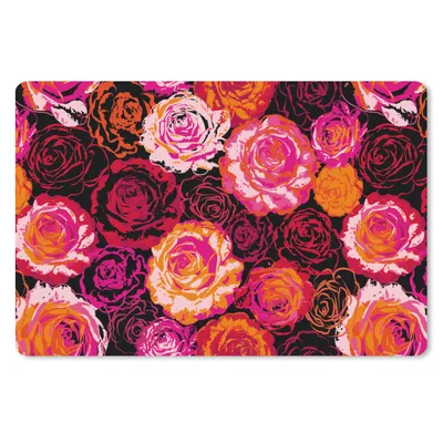 Produktbild von MuchoWow® Schreibtischunterlage Rosen - Muster - Blumen 60x40 cm - XXL Mauspad - Großes Mauspad