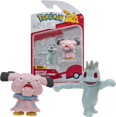 Produktbild von Jazwares Pokémon Battle Figure Set Figuren 2er-Pack Machollo, Snubbull