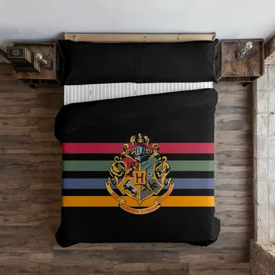 Produktbild von Bettdeckenbezug Harry Potter Hogwarts 200 x 200 cm Einzelmatratze