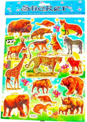 Zdjęcie produktu dla Zestaw Naklejek Dzikie Zwierzęta Zoo Safari