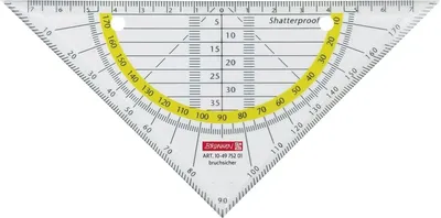 Produktbild von Geometrie-Dreieck 16cm bruchsicher glasklar Packung mit 10 Stück