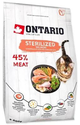Productafbeelding van Krmivo Ontario Kattenvoer, gesteriliseerd, zalm, 0,4 kg