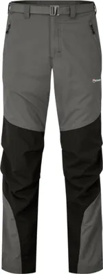 Trekkinghose für Herren in Grau und Schwarz von Montane mit verstellbarem Bund und seitlichen Reißverschlusstaschen.