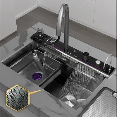 Produktbild von RVS-Spüle – Küchenspüle – Einzelwaschbecken – Waschbecken – Langlebiger Edelstahl