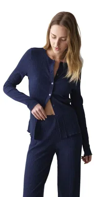 Productafbeelding van Triumph Versatile Rib Cardigan, model LSL, groene kleur - donkere combinatie