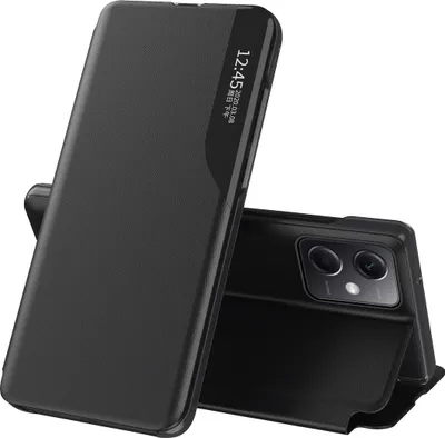 Image de Etui pour Xiaomi Poco X5, étui en cuirPolyuréthaneavec fenêtre et fonction stand noir
