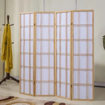 Obrázok produktu pre Jemné ázijskéobývacie sklápacie plátno Japonská deliaca stena Shoji B180xH180cm Príroda - Isumi