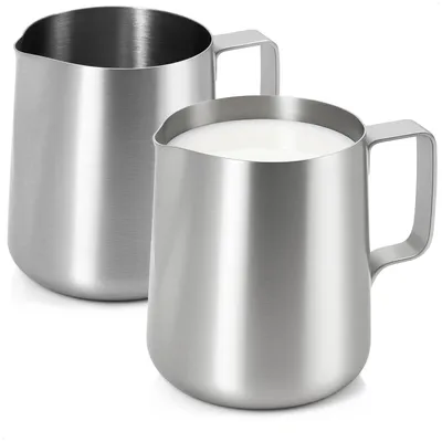 Imagen del producto de Jarra de acero inoxidable, 380 ml, con asa, para servir