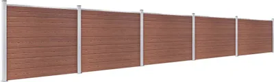 Zdjęcie produktu dla vidaXL Zestaw elementów ogrodzenia WPC 872x146 cm brązowy