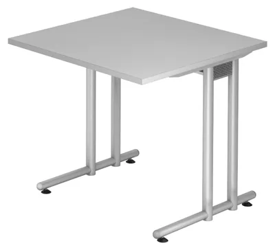 Zdjęcie produktu dla Seria biurek bümö N – wymiary: 80 x 80 cm, kolor: szary