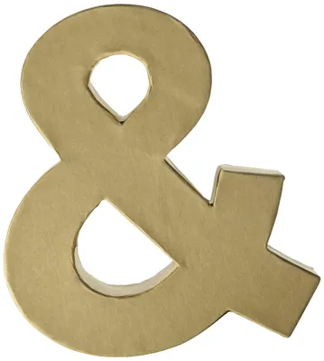 Produktbild von GLOREX 6 2029 127 - Papp - Zeichen &, aus brauner Pappe, ca. 17,5 X 5,5 cm groß, zum bemalen und bekleben, für Serviettentechnik und Décopatch, ideal