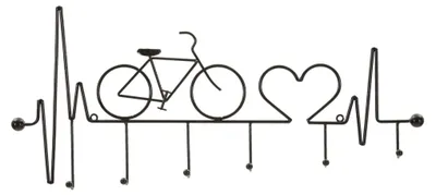 Obrázok produktu pre Vešiak na oblečenie Bicycle 59 x 26,5 x 3,2 cm, kovový, čierny