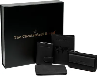 Produktbild von The Chesterfield Brand Kreditkartenetui 4-teiliges Geschenkset Leder 7 cm