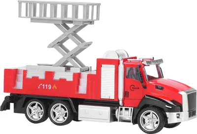 Produktbild von 1:42 Spielzeugauto American Fire Fighting Truck Modell Simulation Alloy Pull Back Vehicle Model#2