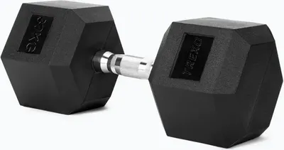 Produktbild von TREXO Hantel 30 kg Hexagon Durable gummierte Gusseisen für Krafttraining zu Hause mit ergonomischen Griff stabil und vielseitig Hantel Hex
