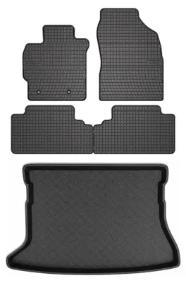 Obrázok produktu pre Gumové autokoberce SolidPRO + vaňa kufra pre: Toyota Auris I 2006-2012 5 ks