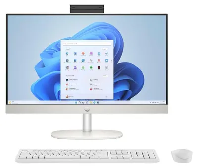 Zdjęcie produktu dla HP AiO 24-cr0312nw, procesor R5 7520, ekran 23.8 cala, 16GB pamięci RAM, dysk 512GB, karta graficzna 610M, system Windows 11