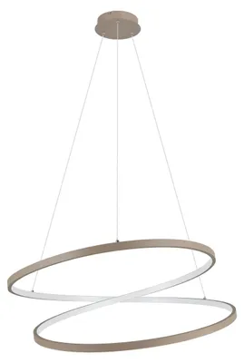 Immagine prodotto di Lampada a sospensione LED EGLO - Lampada a sospensione moderna per tavolo da pranzo, sala da pranzo e soggiorno, lampada di design in metallo, a spirale, bianco caldo, Ø 70 cm, a risparmio energetico