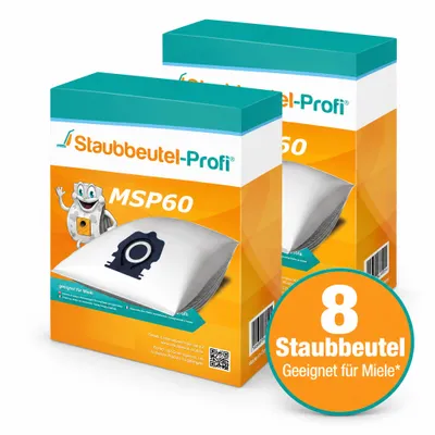 Produktbild von 8 Staubsaugerbeutel MSP60 geeignet für Miele Guard L1, M1, S1, TU, CO, KI-generiertes Bild
