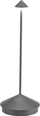 Obrázek produktu pro Stolní lampa LED Pina Pro, tmavě šedá, dobíjecí a stmívatelná, bezdrátová, šafránová, 2200-2700-3000K, IP54, výdrž baterie 12 hodin