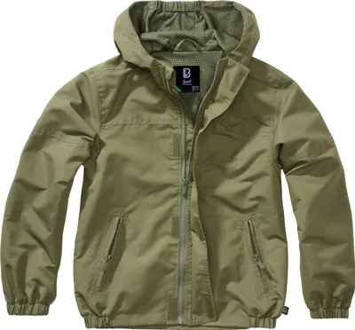 Produktbild von Brandit Kinder Sommer Frontzip Windjacke Größe 146/152 Farbe Oliv