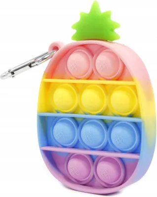Produktbild von Push Bubble Fidget Schlüsselanhänger - Pop It Antistress Spielzeug - Sensory Toy 11cm