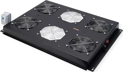 Produktbild von ROLINE 19-Zoll Dachlüftereinheit 4 Lüfter, Thermostat für Serverschrank schwarz