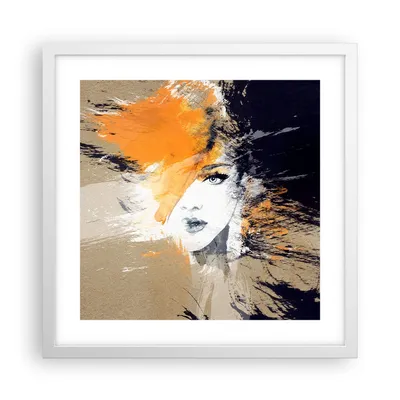 Produktbild von Gerahmtes Poster - Weißer Rahmen - Abstraktion Frau - 40x40 cm - Wand Bild - Wanddeko - Wandbilder - Kunstposter - Wandposter - Bilderrahmen - Bilder - Kunstdruck - Wandbild - P2WAC40x40-3656