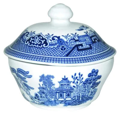 Produktbild von Steingut überdachte Zuckerdose 5.5" Blue Willow