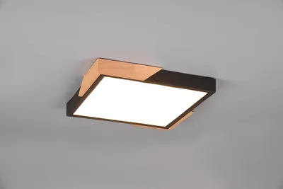 Produktbild von lightling Matas Deckenleuchte, mit LED-Leuchtmittel 20W, schwarz matt, Kunststoff, SMD, 31,5x31,5x3,5 cm