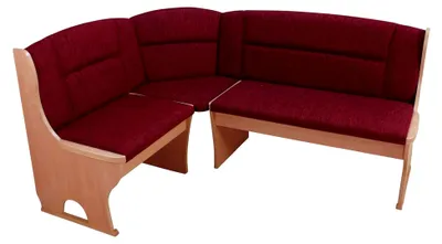 Produktbild von Eckbank 125x165 cm Truheneckbank Buche-Nachbildung/Bordeaux