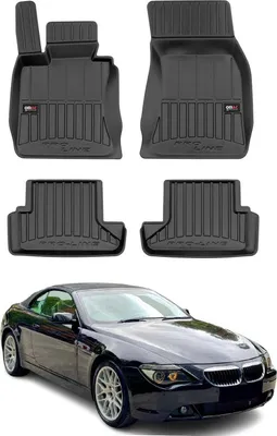 Zdjęcie produktu dla 2004-2010 BMW serii 6 kabriolet E64 dywaniki podłogowe TPE czarne 4 szt
