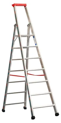 Produktbild von Euro-Profi Alu Stufenstehleiter Mod. S32577 - Stufenanzahl: 7, Länge: 2,40 m