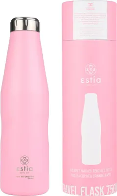 Zdjęcie produktu dla ESTIA | Butelka termos - 750 ml - różowa butelka do picia z zakrętką - szczelna