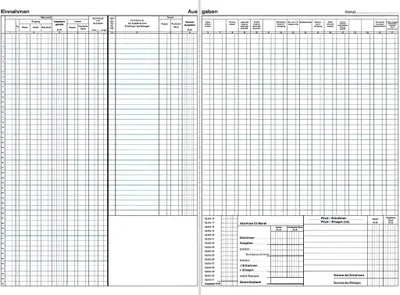 Image de RNK Verlag 548 Livre de compte de maison avec registre des locataires et montant du loyer 260 x 380 mm