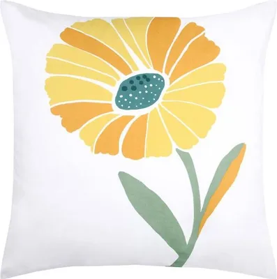 Image de Taie d'oreiller percale de coton motif floral