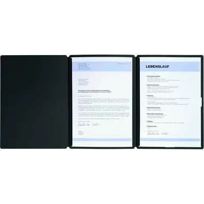 Produktbild von PAGNA Bewerbungsmappe "Spirit" DIN A4 aus Karton schwarz 3-teilig
