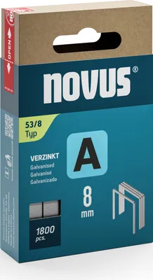 Zdjęcie produktu dla Zszywki Novus z cienkiego drutu typ A 53 8 mm 1800 szt