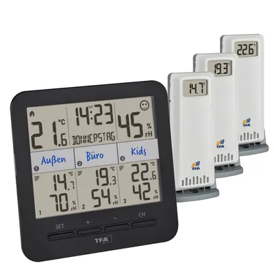 Zdjęcie produktu dla TFA® 30.3075.01 TFA® 30.3075 KLIMA@HOME 2 Hygrometer schwarz