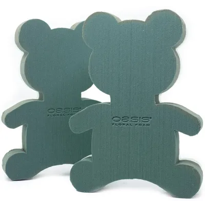 Produktbild von OASIS® Frischblumen-Steckschaum Teddybär 30 × 22 × 6 cm, 2 Stück