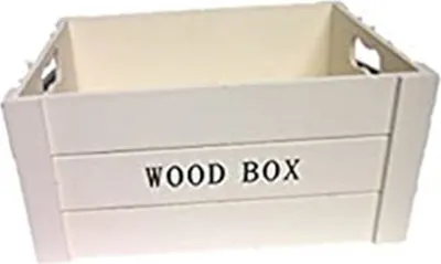 Produktbild von Holzbox Vintage Weiß Regalkiste