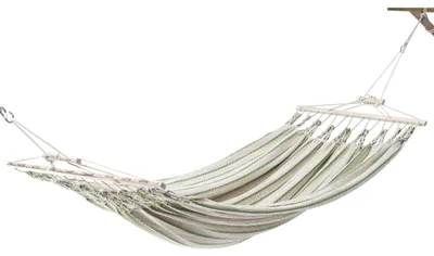 Produktbild von Chico Doppel-Stabhängematte Baumwolle beige-grün Hängematte