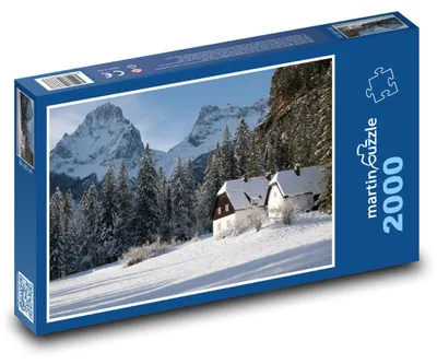 Obrázek produktu pro Puzzle 2000 Zimní krajina v horách - martinpuzzle