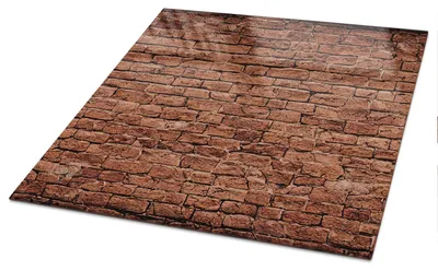 Produktbild von Bedruckte Glas Tischplatte 60x60 cm – Glas Tischplatte Küche – Tischplatte aus Sicherheitsglas – Glasplatte für Küchentisch – Moderne Tischplatte Glas – Dekorative Glastischplatte – Pflegeleichte Tischplatte Küche – Ziegelmauer, KI-generiertes Bild