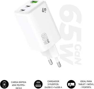 Imagen del producto de SUBBLIM SUBCHG-6G6530, Interior, Aire acondicionado, 20 V, Blanco